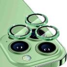 For iPhone 15 Pro / 15 Pro Max ENKAY Hat-Prince Glitter Rear Lens Aluminium Alloy Tempered Glass Film(Deep Green) - 1