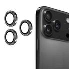 For iPhone 17 Pro / 17 Pro Max ENKAY Hat-Prince Glitter Rear Lens Aluminium Alloy Tempered Glass Film(Black) - 1