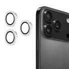 For iPhone 17 Pro / 17 Pro Max ENKAY Hat-Prince Glitter Rear Lens Aluminium Alloy Tempered Glass Film(Silver) - 1