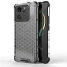 For Redmi K60 Ultra Shockproof Honeycomb Phone Case(Black) - 1