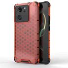 For Redmi K60 Ultra Shockproof Honeycomb Phone Case(Red) - 1