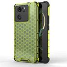 For Redmi K60 Ultra Shockproof Honeycomb Phone Case(Green) - 1