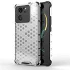 For Xiaomi 13T Shockproof Honeycomb Phone Case(White) - 1