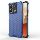 For Redmi Note 13 Shockproof Honeycomb Phone Case(Blue) - 1