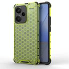 For Redmi Note 13 Pro+ Shockproof Honeycomb Phone Case(Green) - 1