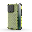 For Xiaomi 14 Shockproof Honeycomb Phone Case(Green) - 1