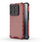 For Xiaomi 14 Pro Shockproof Honeycomb Phone Case(Red) - 1