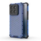 For Xiaomi 14 Pro Shockproof Honeycomb Phone Case(Blue) - 1