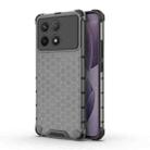 For Redmi K70 Shockproof Honeycomb Phone Case(Black) - 1