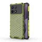 For Redmi K70 Shockproof Honeycomb Phone Case(Green) - 1
