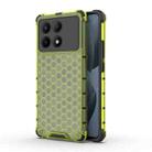 For Redmi K70E Shockproof Honeycomb Phone Case(Green) - 1