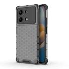 For Redmi Note 13R Pro Shockproof Honeycomb Phone Case(Black) - 1