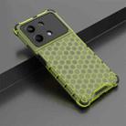 For Redmi Note 13R Pro Shockproof Honeycomb Phone Case(Green) - 2