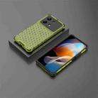 For Redmi Note 13R Pro Shockproof Honeycomb Phone Case(Green) - 3