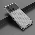 For Xiaomi Poco X6 Pro Shockproof Honeycomb Phone Case(White) - 2