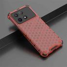 For Xiaomi Poco X6 Pro Shockproof Honeycomb Phone Case(Red) - 2