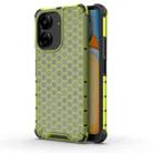 For  Redmi 13C 4G Shockproof Honeycomb Phone Case(Green) - 1