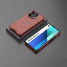 For Redmi Note 13 4G Global Shockproof Honeycomb Phone Case(Red) - 3