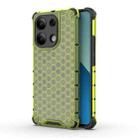 For Redmi Note 13 4G Global Shockproof Honeycomb Phone Case(Green) - 1