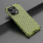 For Redmi Note 13 4G Global Shockproof Honeycomb Phone Case(Green) - 2