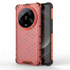 For Xiaomi 14 Ultra Shockproof Honeycomb Phone Case(Red) - 1