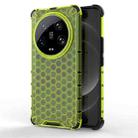 For Xiaomi 14 Ultra Shockproof Honeycomb Phone Case(Green) - 1