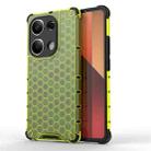 For Redmi Note 13 Pro 4G Shockproof Honeycomb Phone Case(Green) - 1