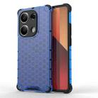 For Redmi Note 13 Pro 4G Shockproof Honeycomb Phone Case(Blue) - 1