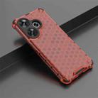 For Xiaomi Poco F6 Shockproof Honeycomb Phone Case(Red) - 2