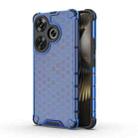 For Xiaomi Poco F6 Shockproof Honeycomb Phone Case(Blue) - 1