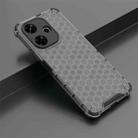 For Redmi 13 4G Shockproof Honeycomb Phone Case(Black) - 2