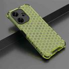 For Redmi 13 4G Shockproof Honeycomb Phone Case(Green) - 2