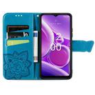 For Nokia G42 Butterfly Love Flower Embossed Leather Phone Case(Blue) - 3