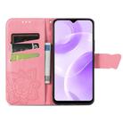 For Ulefone Note 15 Butterfly Love Flower Embossed Leather Phone Case(Pink) - 3