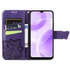 For Ulefone Note 15 Butterfly Love Flower Embossed Leather Phone Case(Purple) - 3