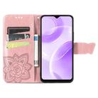 For Ulefone Note 15 Butterfly Love Flower Embossed Leather Phone Case(Rose Gold) - 3