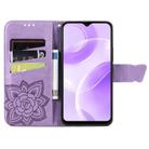 For Ulefone Note 15 Butterfly Love Flower Embossed Leather Phone Case(Lavender) - 3