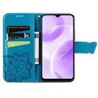 For Ulefone Note 15 Butterfly Love Flower Embossed Leather Phone Case(Blue) - 3