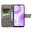For Ulefone Note 15 Butterfly Love Flower Embossed Leather Phone Case(Gray) - 3