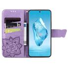 For OnePlus Ace 3 Pro Butterfly Love Flower Embossed Leather Phone Case(Lavender) - 3