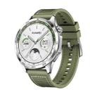 For Huawei Watch 4 Pro Nylon Silicone Leather Watch Band(Green) - 1