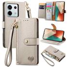 For Xiaomi Redmi Note 13 Pro 5G Love Zipper Lanyard Leather Phone Case(Gray) - 1