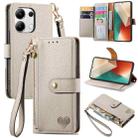 For Xiaomi Redmi Note 13 Pro 4G Love Zipper Lanyard Leather Phone Case(Gray) - 1