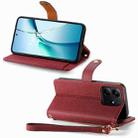 For Xiaomi Redmi Note 14 5G Love Zipper Lanyard Leather Phone Case(Red) - 2