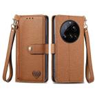 For Xiaomi 15 Ultra Love Zipper Lanyard Leather Phone Case(Brown) - 2