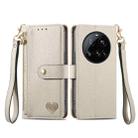 For Xiaomi 15 Ultra Love Zipper Lanyard Leather Phone Case(Gray) - 2