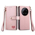 For Xiaomi 15 Ultra Love Zipper Lanyard Leather Phone Case(Pink) - 2