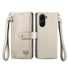 For Xiaomi Poco X7 Pro Love Zipper Lanyard Leather Phone Case(Gray) - 2