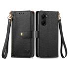 For Redmi Turbo 4 Love Zipper Lanyard Leather Phone Case(Black) - 2