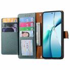 For Redmi Note 14 4G 163.25mm Love Zipper Lanyard Leather Phone Case(Green) - 3